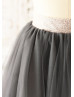 Classic Short Sequin Belt Tulle Skirt For Wedding Classic Short Sequin Belt Tulle Skirt For Wedding